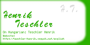 henrik teschler business card